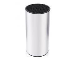 hiware Universal-Messerblock, rund, Soft Touch Messer Halter – für sichere, Platzsparer Messerhalter edelstahl