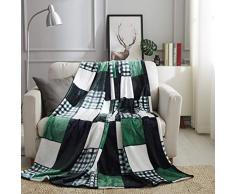 Tache Plaid Decken Landhausstil 50 x 60 waldgrün