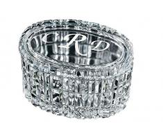 Majestic Gifts Schmuckkästchen mit Deckel, oval, Bleikristall, 12,7 cm