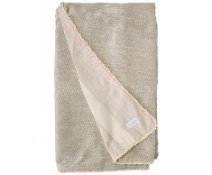 CONTESSA Glenna Jean Wendebettwäsche, Samt/Streifen, Grau/Rosa/Creme/Taupe
