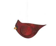 Napco Imports Dekofigur, aus Holz, zum Aufhängen, 10 x 5 cm, Rot, 4 Stück