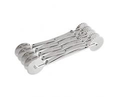 thermohauser Teigschneider (Stahl rostfrei) 5-Teilig, mit gewellten und glatten Schneidrädern, Radgröße 5,5 cm