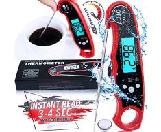 FoodOMeter Fleischthermometer zum Grillen und Kochen. Mit Hintergrundbeleuchtung und wasserdichtem Gehäuse. Best Ultra Fast Digitale Küchensonde. Inkl. Innentemperatur-Guide für Grillfleisch
