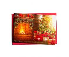 DaySpring Warm Hearts-18 Christmas Boxed Cards, KJV Weihnachtskarten, Mehrfarbig