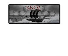 alamazookie Pirat Decor ~ Metall Schild ~ Bar Zubehör, nautisches Design, Strand, ocean & Man Cave Wanddekorationen ~ USA Made Skol