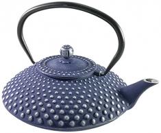 Buckingham Teekessel aus Gusseisen in japanischem Stil Teekanne 800 ml mit Edelstahl Mesh-Ei, Wasserkocher, Gusseisen, blau/Silber, 20,5 x 20,5 x 8,5 cm