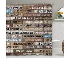 Sevenstars Rustikaler Duschvorhang Vintage Bücherregal Duschvorhang Wasserdicht Badezimmer 70 L x 69 W Quotes