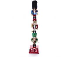 Kurt S. Adler 16-Inch Stacked Miniature Nutcracker with Calendar Nussknacker, Mehrfarbig