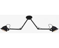 Brilliant Carmen Deckenspot, 2-flammig, Metall, 40 W, schwarz korund