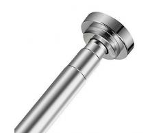 Jianxin Spann-Duschstangen 55,8-81,3 cm, rostfrei und rutschfest, 304 Edelstahl, sehr groß, rutschfeste Teller, Feder, Duschvorhangstangen, für Badezimmer, Küche, Zuhause, kein Bohren 32-54 Inches silber