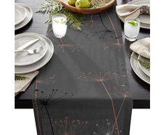 Tischläufer aus Leinen, für Kommode und Schals, Weihnachtsstädte, Schneemann, Küche, Tischläufer für Abendessen, Urlaub, Partys, Hochzeit, Events, Dekoration – 18 By 72 Inch Plant-006fad0916