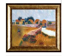 overstockArt Farm in der Provence Bild von Van Gogh Athenian, Gold, mit Gestell in Antik-Gold.