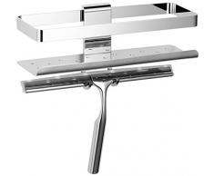 Giese 30820-02 Duschkorb Newkorb mit seitlichem Halter für Rasierer, Haken und Wischer