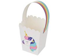 Mopec Papierkorb, Einhorn, 8 x 17,5 x 8 cm, 25 Stück, Weiß, Einheitsgröße