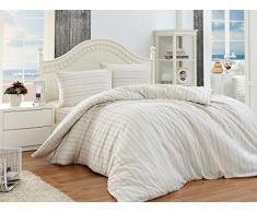 EnLora Home Bettdecke, Einzelbett, Cremefarben, 155 x 220 cm, 2 Stück