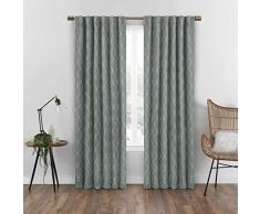 Eclipse Nora Geo Schlaufenvorhänge für Schlafzimmer, Einzelpanel, 127 x 213,4 cm, Salbei