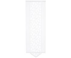 Home Fashion Schiebevorhang Jacquard Set, Stoff, weiß, 125 x 57 cm, 6-Einheiten