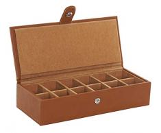 Item Int Schmuckkästchen 12 Depart. Kunstleder 21 x 9 x 5 cm, Braun