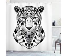 Abstrakt Vorhang für die Dusche von ambesonne, bunt, Streifen Parallel Diagonal Artistic Linien Retro Groovy Fashion Muster, Stoff Badezimmer Decor Set mit Haken, multicolor, Textil, Multi 12, 69W x 75L