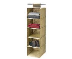 DiamondHome SB30017 Hängeschrank mit 5 Etagen, Beige