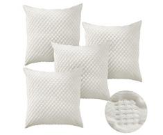 Deconovo Kissenbezug, dekorativ, quadratisch, geprägt, Weihnachten, 45,7 x 45,7 cm, Beige