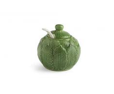 Excelsa Foliage Zuckerdose mit Löffel, Keramik