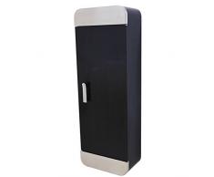 Ucore Spiegelschrank mit Einer linken Tür, 24 x 120 x 13 cm, silberfarben Chrom Chrome Onyx/Chrom