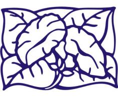 INDIGOS/Wandaufkleber-e185 hübsche Trompetenblume 120x86 cm- blau, Vinyl, 120 x 86 x 1 cm