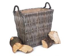 Red Hamper Gro�e graue Rechteckig Wicker Holzkorb