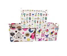 Faltbare quadratische Aufbewahrungskorb, faltbar, Leinen, Würfel-Korb, Organizer mit Griff für Kinderzimmer, Spielzeug, Wäsche, Regale, Schrank