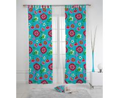 RIOMA Love Vorhang mit Schlaufen, 140 x 270 cm, blau