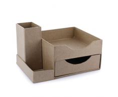 La Fourmi 14,3 x 10,7 x 8,8 cm Schreibtisch Pen Plus Memo Box, Braun, standart