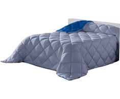 Lucena Cantos - Bettdecke Linie, Faser 400 gr (Blau, 180 x 270)