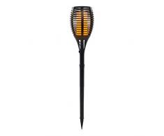 Lumisky Flamy Taschenlampe LED Imitation Flamme Solar, ABS Kunststoff, Schwarz, 11x11x78 cm