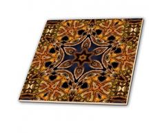 3dRose CT 42362 _ 8 Türkisch Dekorative Blume Mandala-Glass Fliesen, 12 Zoll