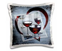 3dRose PC 99543 _ 1 Wein Herz – Kissen Fall, 16 von 40,6 cm