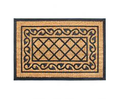 Rugsmith Rubber Coir Honeysuckle Doormat Fußmatte, Kokosfaser, Natural Black, 24 x 36