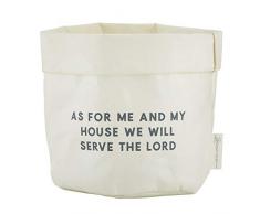 CB Geschenkkorb, waschbar, Papier Catchall/Organizer/Korb, christlich, mittelweiß, As for Me