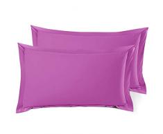 Nestl Bedding Weiche Kissenbezüge – Doppelte gebürstete Mikrofaser, hypoallergen – Hotel-Kollektion Premium Bett-Kissenbezüge King Strahlende Orchidee, Violett