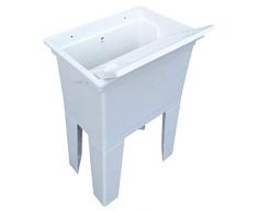 Adventa Wandgarderobe, Monoblock, aus PP Harz, für Außen, Weiß, 59x41x75