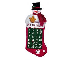 Comarco Sa 12118 Adventskalender, Stoff, Mehrfarbig, 30 x 2 x 63 cm