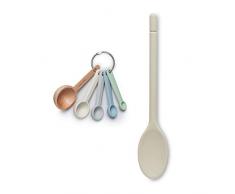 Zeal JSET13C Kochlöffel und Messlöffel, antihaftbeschichtet, Silikon, cremefarben, 2-teilig