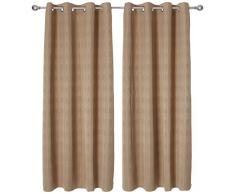 Deconovo Vorhang Vollverdunkelung Ösen Thermogardine Gardinen Blickdicht Verdunklungsvorhänge Schlafzimmer, Polyester, Taupe, 175x140