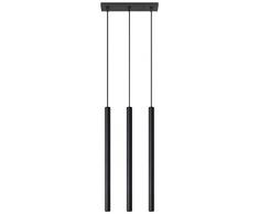 Sollux Lighting Pendelleuchte Innen Schwarz Rund 3 x G9 bis max. 40W 230V IP20 Wohnzimmer Schlafzimmer Treppenhaus Flur Energieklasse A++ MIALUX Fontana Pendellampe, Stahl