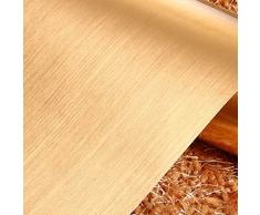 Emoyi Brushed Metall Look Kontakt, Papier, Folie, Vinyl, Selbstklebend, Wasserdicht Wand Aufkleber Aufkleber Zum Abdecken Counter Top Regal 61 x 200,7 cm Large Goldfarben