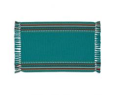 Design Imports Southwest Tisch Linens 13 x 19 - Hacienda Stripe Placemat 4-Pack Agate Blue