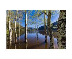 Utah Natur Fotografie 61 x 91,4 cm Original Fotografie gerahmt Print of Lake Blanche mit Sonnenuhr Peak, die Off The Wasser Bei Sonnenuntergang | Hervorragende Qualität Poster Direkt vom Künstler