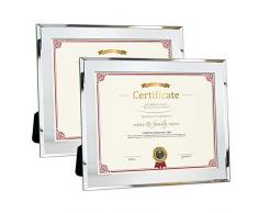 Dreamsyard Bilderrahmen aus Glas, verspiegelte Kanten, für Schreibtisch, Tischplatte 8.5x11