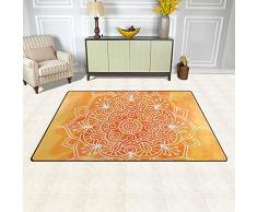 Jiayangzi Diwali indischer Teppich, rutschfeste Unterseite, moderner geometrischer Teppich, Heimdekorator, für drinnen und draußen, Bodenläufer, Akzent-Matte für Wohnzimmer, Schlafzimmer, Kinderzimmer, 60 x 99 cm 31 x 20 inch mehrfarbig
