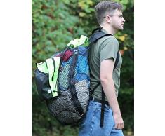 Gear Up Guide Wäschesack Urban Rucksack, strapazierfähig, Netzstoff gelb